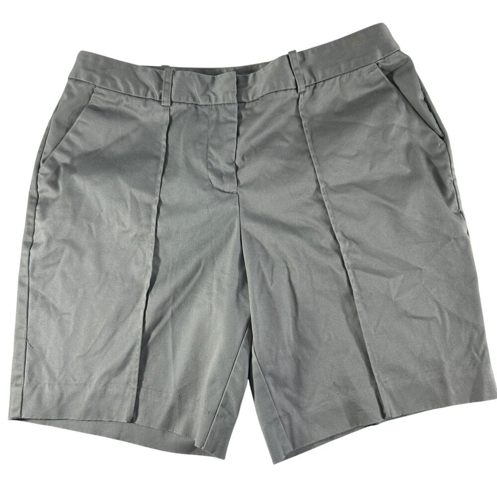 Worthington Petite Modern Fit Gray Shorts Womens Size 6P Stretch Cotton Blend